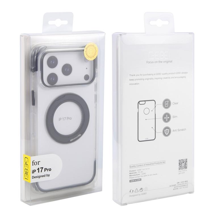 GEBEI Vacuum Airbag TPU + Acrylic 360 Rotating Bracket Magnetic Shockproof Phone Case, For iPhone 18 Pro / 17 Pro, For iPhone 18 Pro Max / 17 Pro Max, For iPhone 17