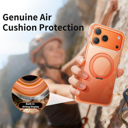 GEBEI Vacuum Airbag TPU + Acrylic 360 Rotating Bracket Magnetic Shockproof Phone Case, For iPhone 18 Pro / 17 Pro, For iPhone 18 Pro Max / 17 Pro Max, For iPhone 17