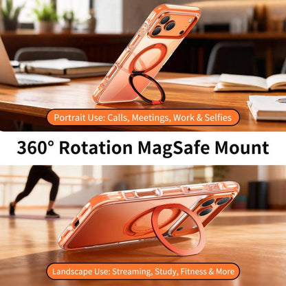 GEBEI Vacuum Airbag TPU + Acrylic 360 Rotating Bracket Magnetic Shockproof Phone Case, For iPhone 18 Pro / 17 Pro, For iPhone 18 Pro Max / 17 Pro Max, For iPhone 17
