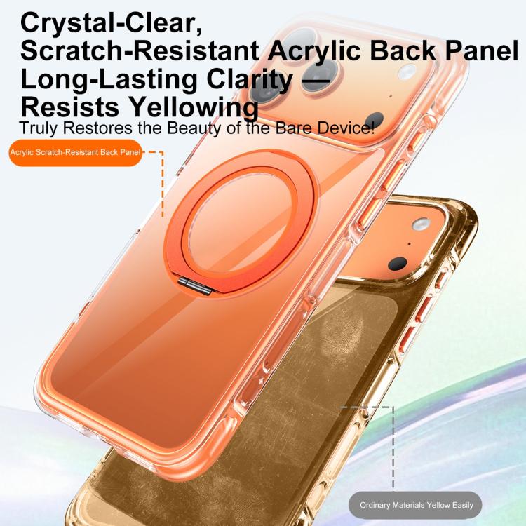 GEBEI Vacuum Airbag TPU + Acrylic 360 Rotating Bracket Magnetic Shockproof Phone Case, For iPhone 18 Pro / 17 Pro, For iPhone 18 Pro Max / 17 Pro Max, For iPhone 17