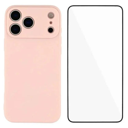 WANLONFENG Square Edge Soft TPU Phone Case with Screen Protector, For iPhone 17e / 16e, For iPhone 17 Pro Max, For iPhone 17 Pro, For iPhone 17, For iPhone Air