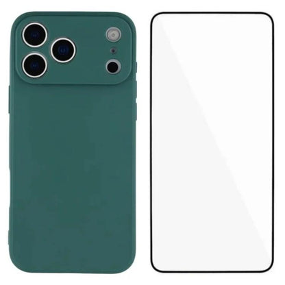 WANLONFENG Square Edge Soft TPU Phone Case with Screen Protector, For iPhone 17e / 16e, For iPhone 17 Pro Max, For iPhone 17 Pro, For iPhone 17, For iPhone Air