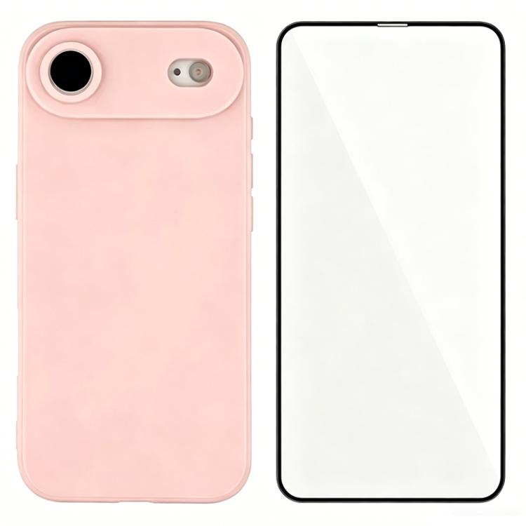 WANLONFENG Square Edge Soft TPU Phone Case with Screen Protector, For iPhone 17e / 16e, For iPhone 17 Pro Max, For iPhone 17 Pro, For iPhone 17, For iPhone Air