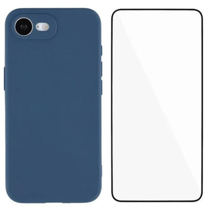 WANLONFENG Square Edge Soft TPU Phone Case with Screen Protector, For iPhone 17e / 16e, For iPhone 17 Pro Max, For iPhone 17 Pro, For iPhone 17, For iPhone Air