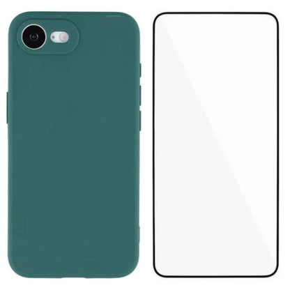 WANLONFENG Square Edge Soft TPU Phone Case with Screen Protector, For iPhone 17e / 16e, For iPhone 17 Pro Max, For iPhone 17 Pro, For iPhone 17, For iPhone Air