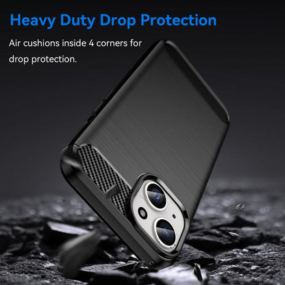 WANLONFENG Brushed Texture Shockproof TPU Phone Case with Screen Film, For iPhone 13