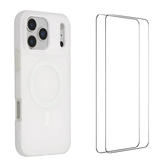 WANLONFENG Macarons Matte Magnetic Phone Case with 2pcs Screen Films, For iPhone 17 Pro Max, For iPhone 17 Pro, For iPhone 17, For iPhone Air