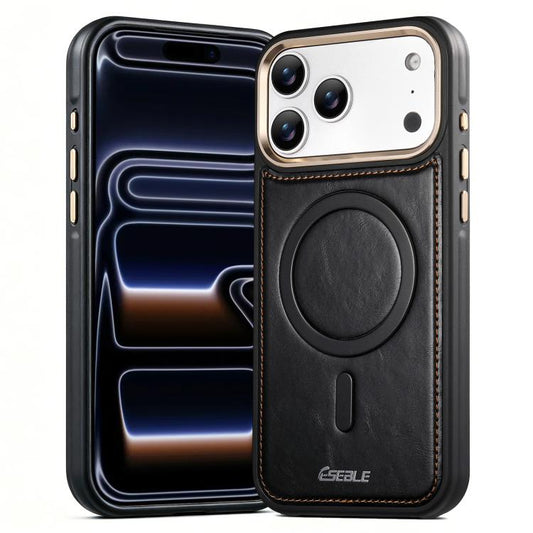 ESEBLE Crazy Horse Pattern Airbag Shockproof Magnetic Phone Case, For iPhone 18 Pro / 17 Pro, For iPhone 18 Pro Max / 17 Pro Max, For iPhone 17, For iPhone 16 Pro Max, For iPhone 16 Pro, For iPhone 16, For iPhone 15 Pro Max, For iPhone 15 Pro
