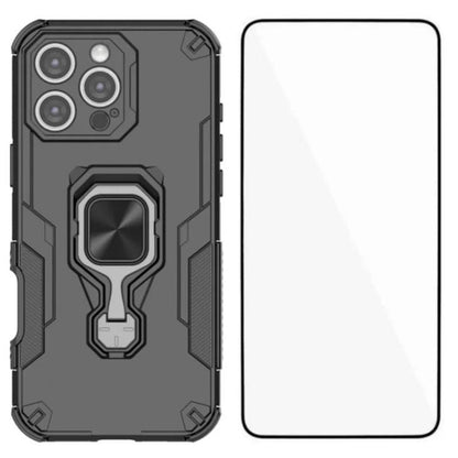 WANLONFENG Metal Kickstand Phone Case with Screen Protector, For iPhone Air, For iPhone 16 Pro Max, For iPhone 16 Pro, For iPhone 16