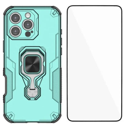 WANLONFENG Metal Kickstand Phone Case with Screen Protector, For iPhone Air, For iPhone 16 Pro Max, For iPhone 16 Pro, For iPhone 16