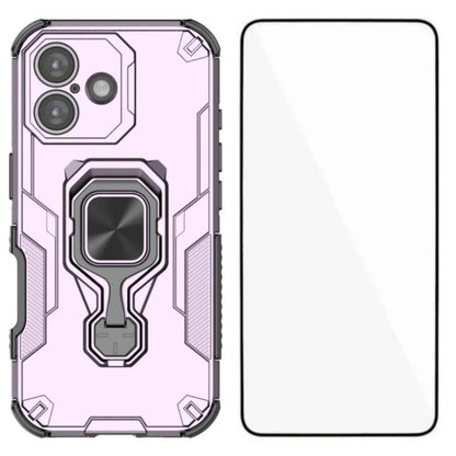 WANLONFENG Metal Kickstand Phone Case with Screen Protector, For iPhone Air, For iPhone 16 Pro Max, For iPhone 16 Pro, For iPhone 16