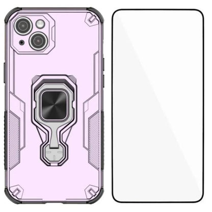WANLONFENG Metal Kickstand Phone Case with Screen Protector, For iPhone 15 Pro Max, For iPhone 15 Pro, For iPhone 15, For iPhone 14