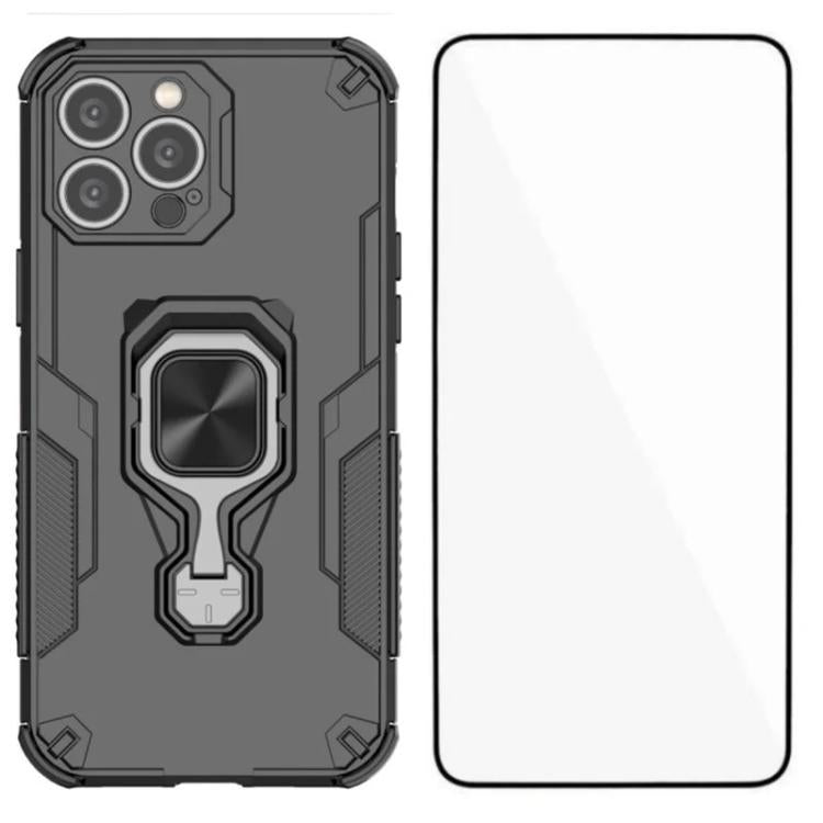 WANLONFENG Metal Kickstand Phone Case with Screen Protector, For iPhone 14 Pro, For iPhone 14 Pro Max, For iPhone 13 Pro Max, For iPhone 13 Pro
