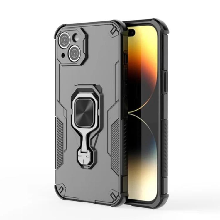 WANLONFENG Metal Kickstand Phone Case with Screen Protector, For iPhone 13