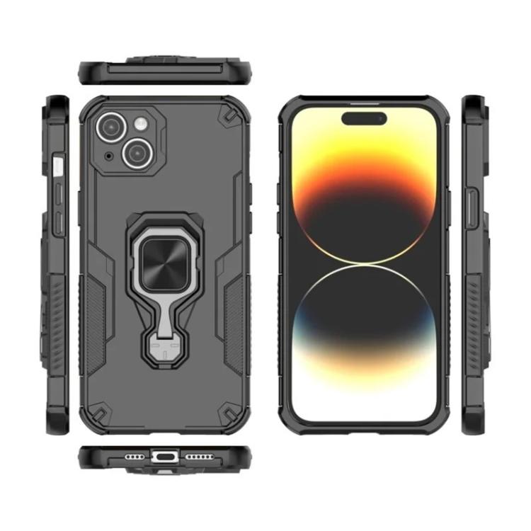 WANLONFENG Metal Kickstand Phone Case with Screen Protector, For iPhone 13