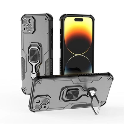 WANLONFENG Metal Kickstand Phone Case with Screen Protector, For iPhone 13