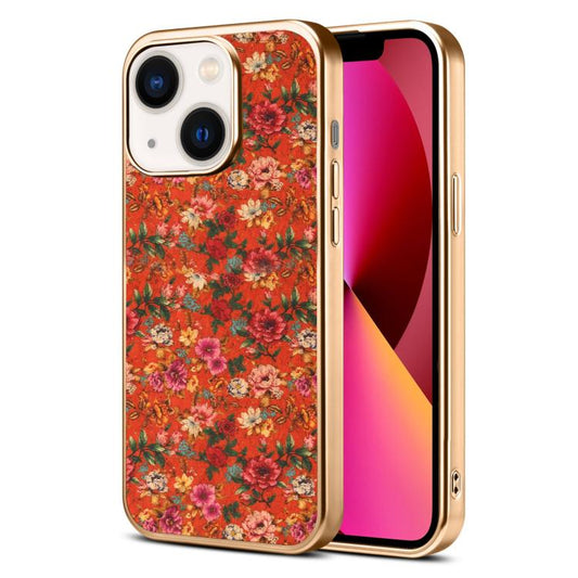 Denior Peony Series Electroplated Magnetic Phone Case, For iPhone 14 / 13, For iPhone 14 Pro, For iPhone 14 Pro Max, For iPhone 13 Pro Max, For iPhone 13 Pro
