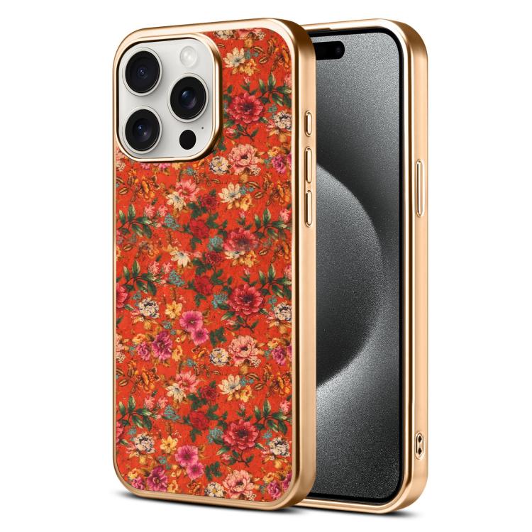Denior Peony Series Electroplated Magnetic Phone Case, For iPhone 16 Plus, For iPhone 16, For iPhone 15 Pro Max, For iPhone 15 Pro, For iPhone 15 Plus / 14 Plus, For iPhone 15