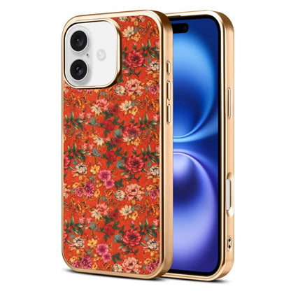 Denior Peony Series Electroplated Magnetic Phone Case, For iPhone 16 Plus, For iPhone 16, For iPhone 15 Pro Max, For iPhone 15 Pro, For iPhone 15 Plus / 14 Plus, For iPhone 15