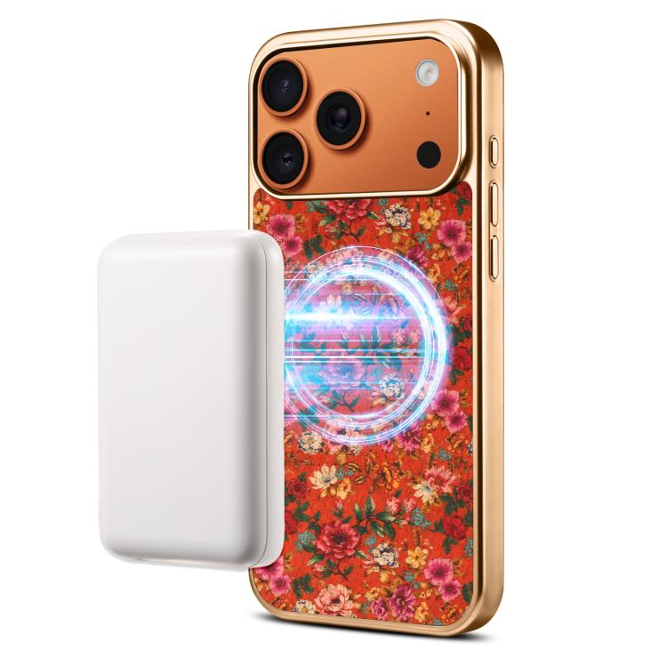 Denior Peony Series Electroplated Magnetic Phone Case, For iPhone 16 Plus, For iPhone 16, For iPhone 15 Pro Max, For iPhone 15 Pro, For iPhone 15 Plus / 14 Plus, For iPhone 15