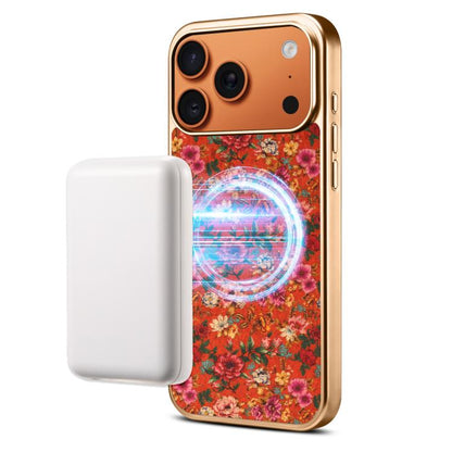 Denior Peony Series Electroplated Magnetic Phone Case, For iPhone 16 Plus, For iPhone 16, For iPhone 15 Pro Max, For iPhone 15 Pro, For iPhone 15 Plus / 14 Plus, For iPhone 15