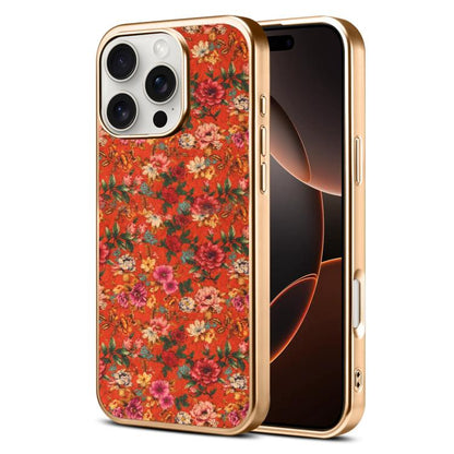 Denior Peony Series Electroplated Magnetic Phone Case, For iPhone 18 Pro / 17 Pro, For iPhone 18 Pro Max / 17 Pro Max, For iPhone 17, For iPhone Air, For iPhone 16 Pro Max, For iPhone 16 Pro