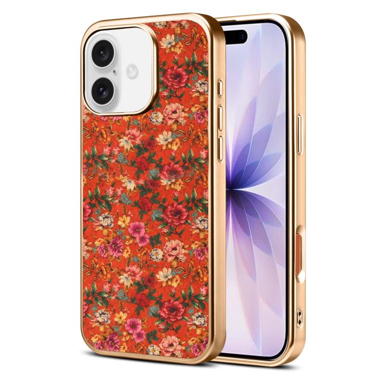 Denior Peony Series Electroplated Magnetic Phone Case, For iPhone 18 Pro / 17 Pro, For iPhone 18 Pro Max / 17 Pro Max, For iPhone 17, For iPhone Air, For iPhone 16 Pro Max, For iPhone 16 Pro