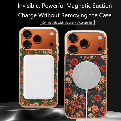 Denior Peony Series Electroplated Magnetic Phone Case, For iPhone 16 Plus, For iPhone 16, For iPhone 15 Pro Max, For iPhone 15 Pro, For iPhone 15 Plus / 14 Plus, For iPhone 15
