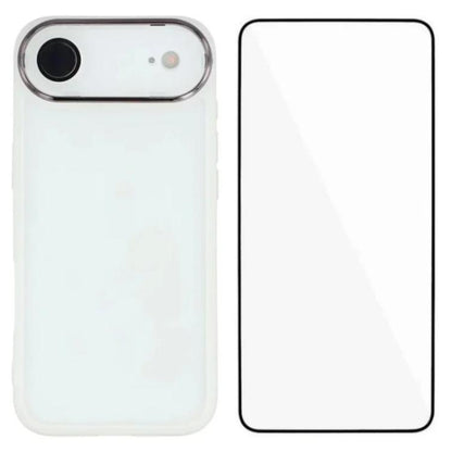 WANLONFENG Electroplated Frame Translucent TPU Phone Case with Screen Film, For iPhone Air, For iPhone 16 Pro Max, For iPhone 16 Pro, For iPhone 16