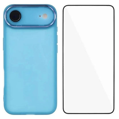 WANLONFENG Electroplated Frame Translucent TPU Phone Case with Screen Film, For iPhone Air, For iPhone 16 Pro Max, For iPhone 16 Pro, For iPhone 16
