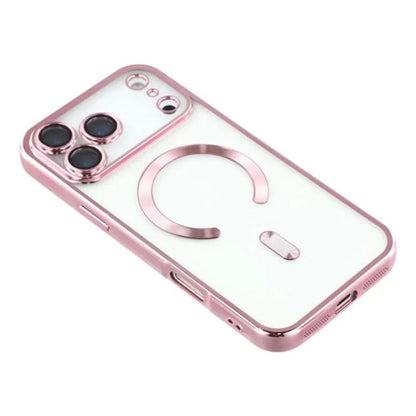 WANLONFENG CD Magnetic Electroplated TPU Phone Case with 2pcs Screen Films, For iPhone 17 Pro Max, For iPhone 17 Pro, For iPhone 17