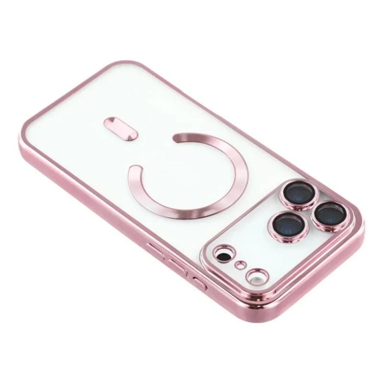 WANLONFENG CD Magnetic Electroplated TPU Phone Case with 2pcs Screen Films, For iPhone 17 Pro Max, For iPhone 17 Pro, For iPhone 17