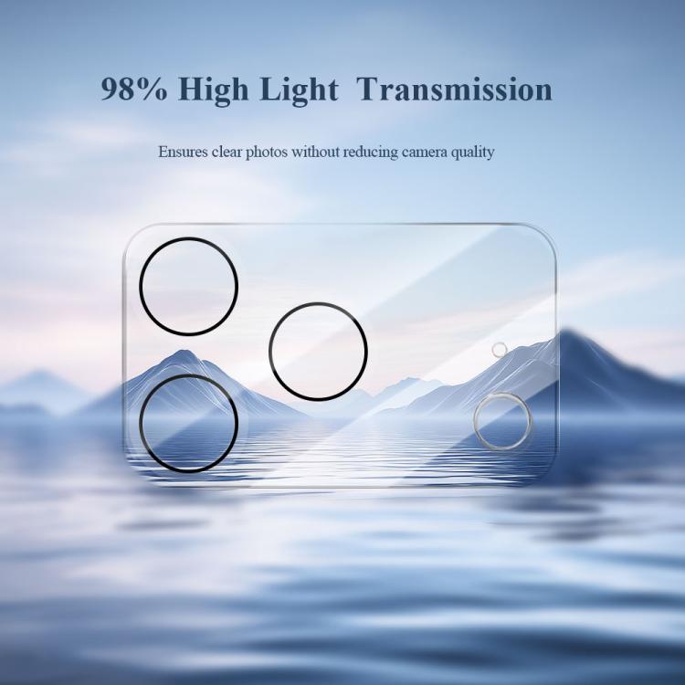 2pcs/Set LeReach TF Series 3D Full Coverage Version HD Wear-Resistant Camera Lens Glass Film, For iPhone 17 Pro, For iPhone 17, For iPhone Air