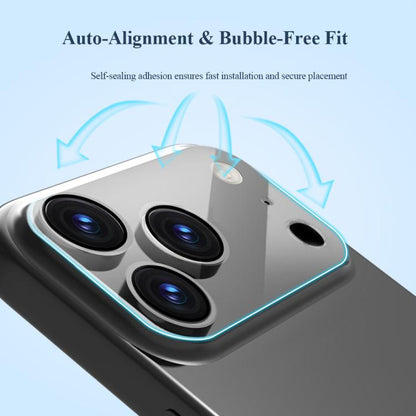 2pcs/Set LeReach TF Series 3D Full Coverage Version HD Wear-Resistant Camera Lens Glass Film, For iPhone 17 Pro, For iPhone 17, For iPhone Air