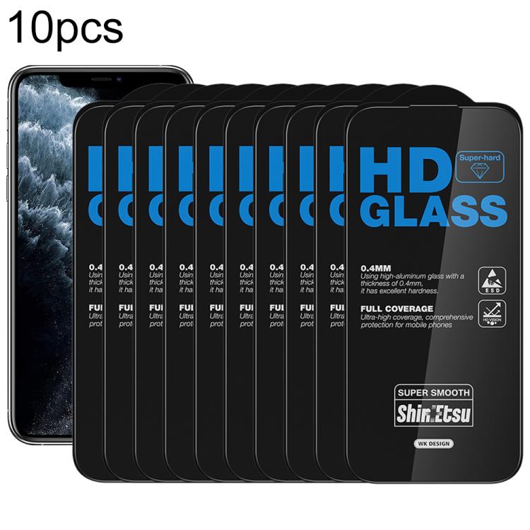 WK WTP-137 10pcs 6D Curved Dustproof HD Tempered Glass Film, For iPhone 18 Pro / 17 Pro, For iPhone 18 Pro Max / 17 Pro Max, For iPhone 17e / 16e / 14 / 13 Pro, For iPhone 17 / 16 Pro, For iPhone Air, For iPhone 16 Pro Max, For iPhone 16 Plus / 15 Plus...