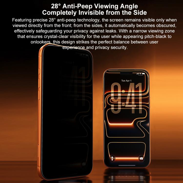 WK WTP-138 10pcs 6D Curved Dustproof Privacy Tempered Glass Film, For iPhone 17e / 16e / 14 / 13 Pro, For iPhone 17 Pro Max, For iPhone 17 Pro, For iPhone 17 / 16 Pro, For iPhone Air, For iPhone 16 Pro Max, For iPhone 16 Plus / 15 Plus, For iPhone 16 /...