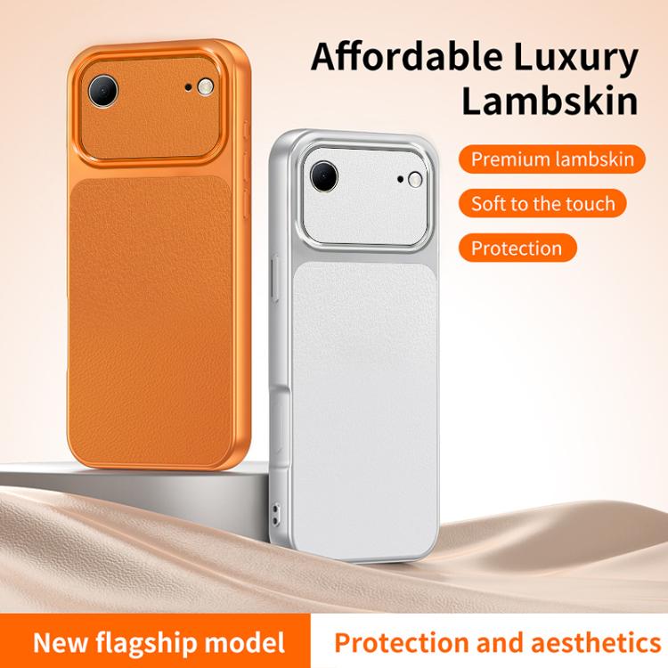 WANLONFENG Lambskin Texture PC TPU Phone Case with 2pcs Screen Films, For iPhone Air, iPhone 16 Pro Max, For iPhone 16 Pro, For iPhone 16