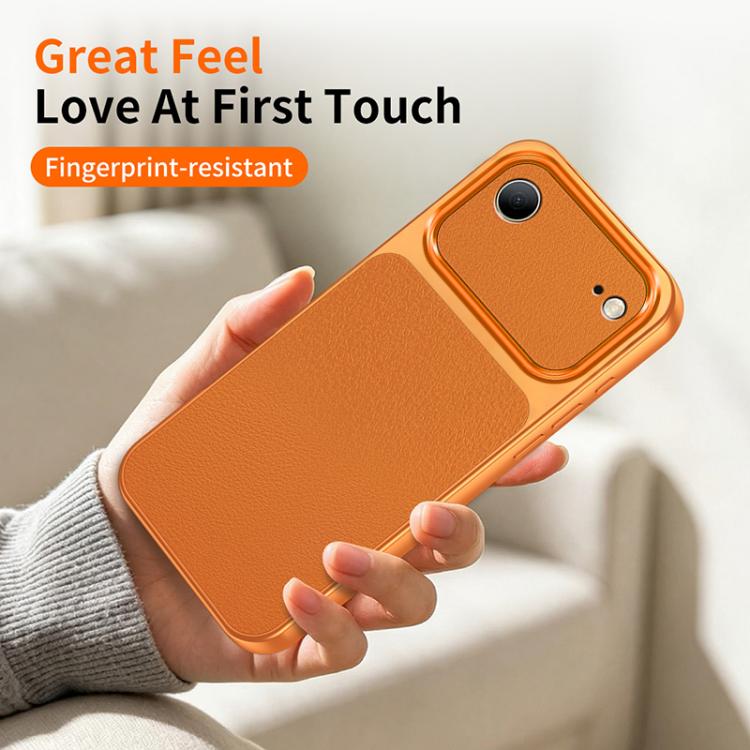 WANLONFENG Lambskin Texture PC TPU Phone Case with 2pcs Screen Films, For iPhone Air, iPhone 16 Pro Max, For iPhone 16 Pro, For iPhone 16