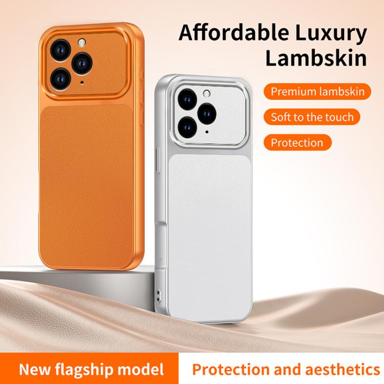 WANLONFENG Lambskin Texture PC TPU Phone Case with 2pcs Screen Films, For iPhone 15 Pro Max, For iPhone 15 Pro, For iPhone 15, For iPhone 14