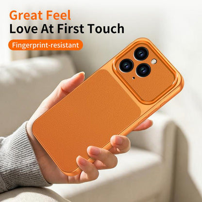 WANLONFENG Lambskin Texture PC TPU Phone Case with 2pcs Screen Films, For iPhone 15 Pro Max, For iPhone 15 Pro, For iPhone 15, For iPhone 14