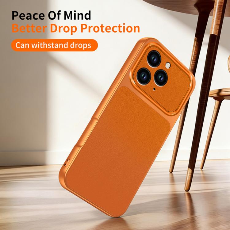 WANLONFENG Lambskin Texture PC TPU Phone Case with 2pcs Screen Films, For iPhone 15 Pro Max, For iPhone 15 Pro, For iPhone 15, For iPhone 14