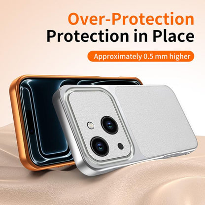 WANLONFENG Lambskin Texture PC TPU Phone Case with 2pcs Screen Films, For iPhone 13, For iPhone 12, For iPhone 12 Pro Max, For iPhone 12 Pro