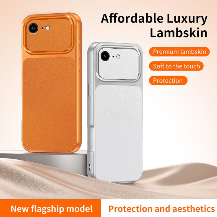 WANLONFENG Lambskin Texture PC TPU Phone Case with 2pcs Screen Films, For iPhone 17e / 16e, For iPhone 17 Pro Max, For iPhone 17 Pro, For iPhone 17