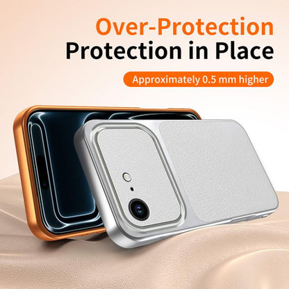 WANLONFENG Lambskin Texture PC TPU Phone Case with 2pcs Screen Films, For iPhone 17e / 16e, For iPhone 17 Pro Max, For iPhone 17 Pro, For iPhone 17