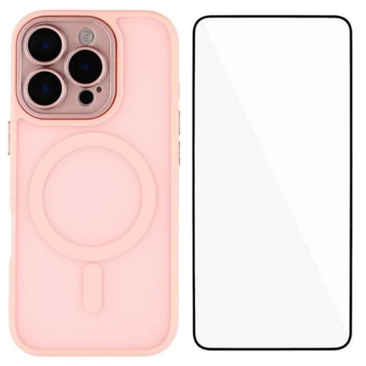WANLONFENG Skin-feel Magnetic PC Hybrid TPU Phone Case with Screen Protector, For iPhone 14 Pro Max, For iPhone 14 Pro, For iPhone 14, For iPhone 13 Pro Max