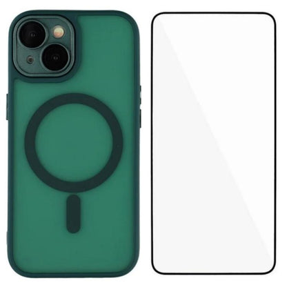 WANLONFENG Skin-feel Magnetic PC Hybrid TPU Phone Case with Screen Protector, For iPhone 14 Pro Max, For iPhone 14 Pro, For iPhone 14, For iPhone 13 Pro Max