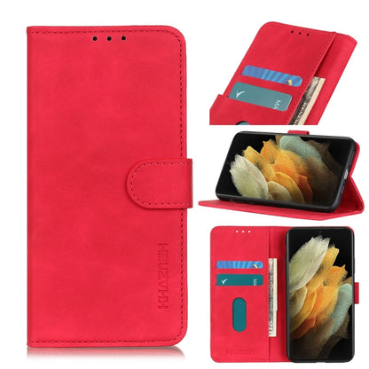 KHAZNEH Retro Texture PU + TPU Horizontal Flip Leather Case with Holder & Card Slots & Wallet