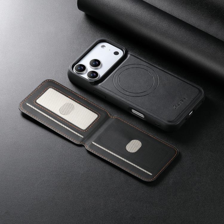 ESEBLE E6 Vegan Leather Detachable Card Holder Magnetic RFID Phone Case, For iPhone 16 Plus, For iPhone 16, For iPhone 15 Pro Max, For iPhone 15 Pro, For iPhone 15 Plus / 14 Plus, For iPhone 15