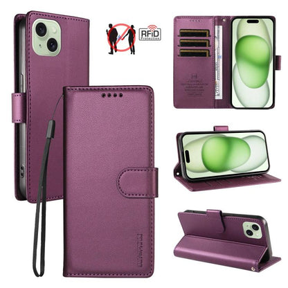 BETOPNICE Pearlescent RFID Vegan Leather Phone Case with Strap, For iPhone 15 Pro Max, For iPhone 15 Pro, For iPhone 15 Plus, For iPhone 15