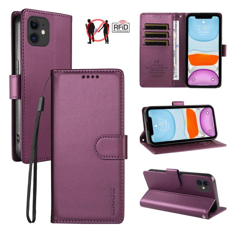 BETOPNICE Pearlescent RFID Vegan Leather Phone Case with Strap, For iPhone 11 Pro Max, For iPhone 11, For iPhone XR, For iPhone XS Max